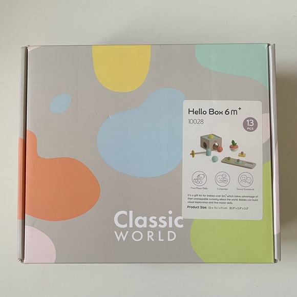 Classic World Hello Box #10028 - Pastel Wood Education Kit For Children 6M+ - Picture 2 of 15